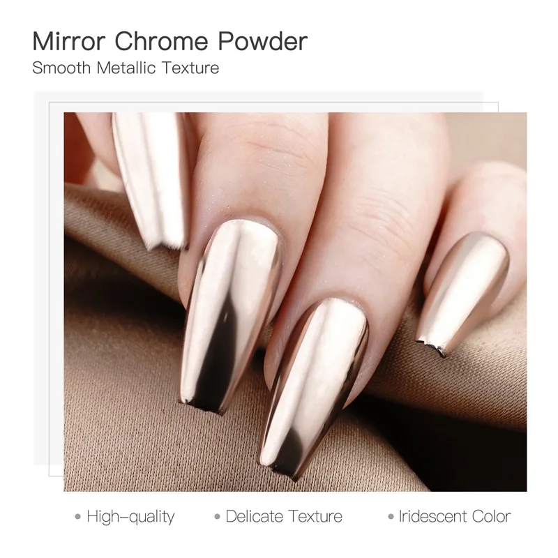 HNDO 0.5g Nail Chrome Poeder Aurora Chameleon Glitter Metallic Spiegel Effect voor Nail Art Decoratie Spiegel Wrijven Pigment Stof