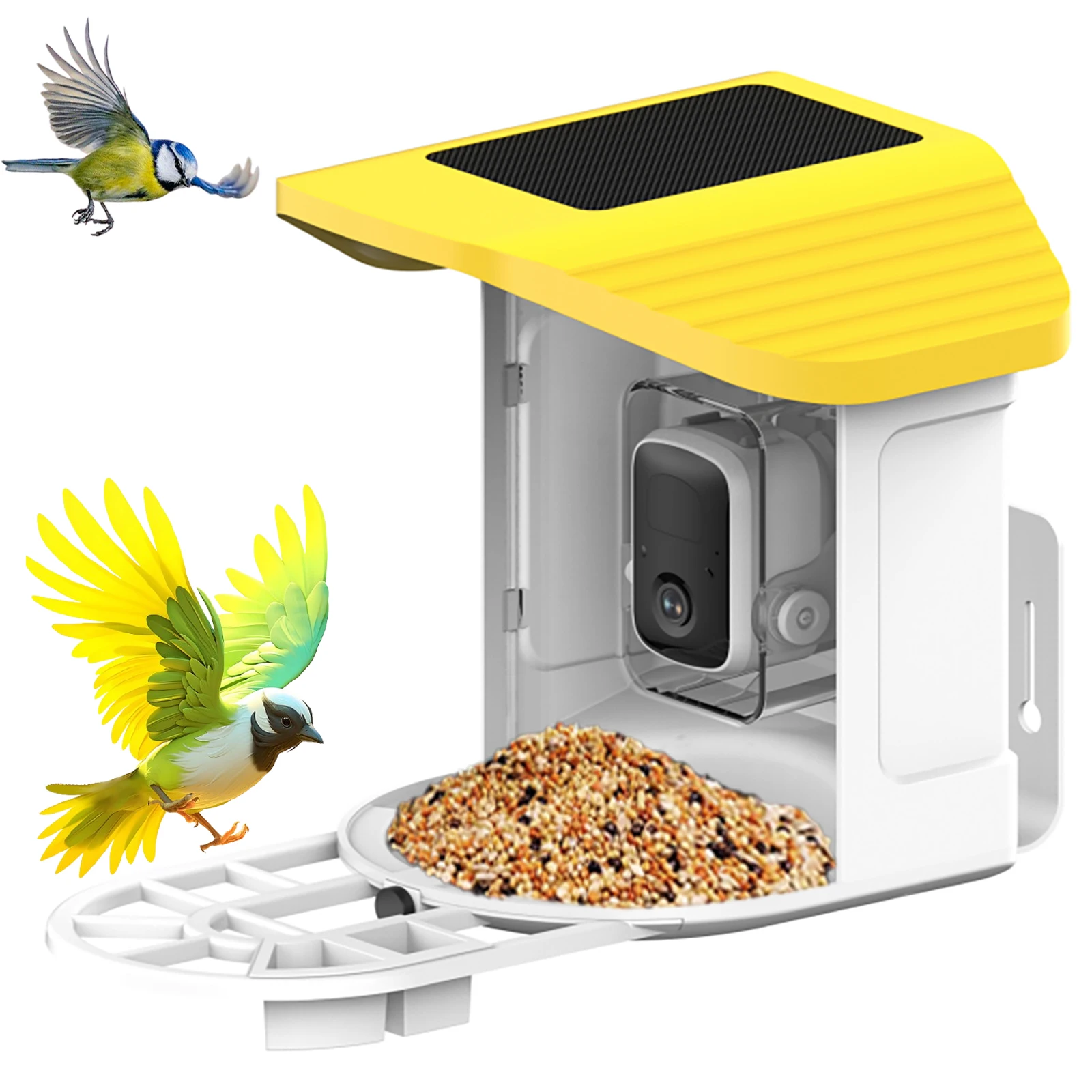 

Bird Feeder AI Identify for 10000 Plus Birds Species Automatic Pet Feeder with Camera Real-time Monitor Bird Feeder with Camera