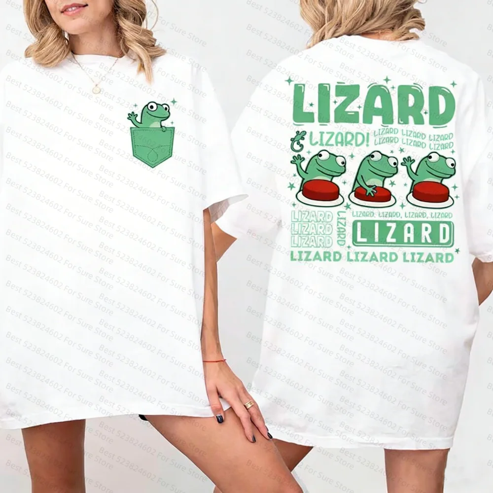2026 Peeking Lizard Fake Pocket Shirt Lizard Lizard Lizard Red Meme Graphic Men's Tee Unisex Plus Size Tops Woman t-shirts