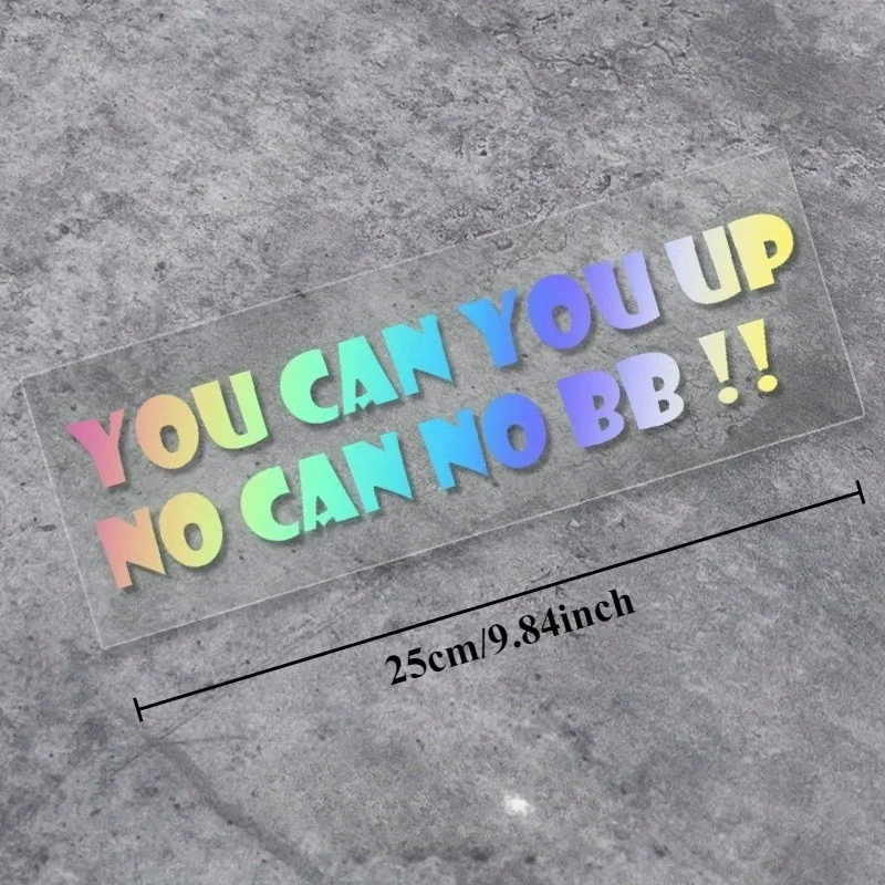 Funny Chinese English Quote Sticker You Can You Up Vinyl Decal Waterproof Car Motorcycle Helmet Truck Decoration