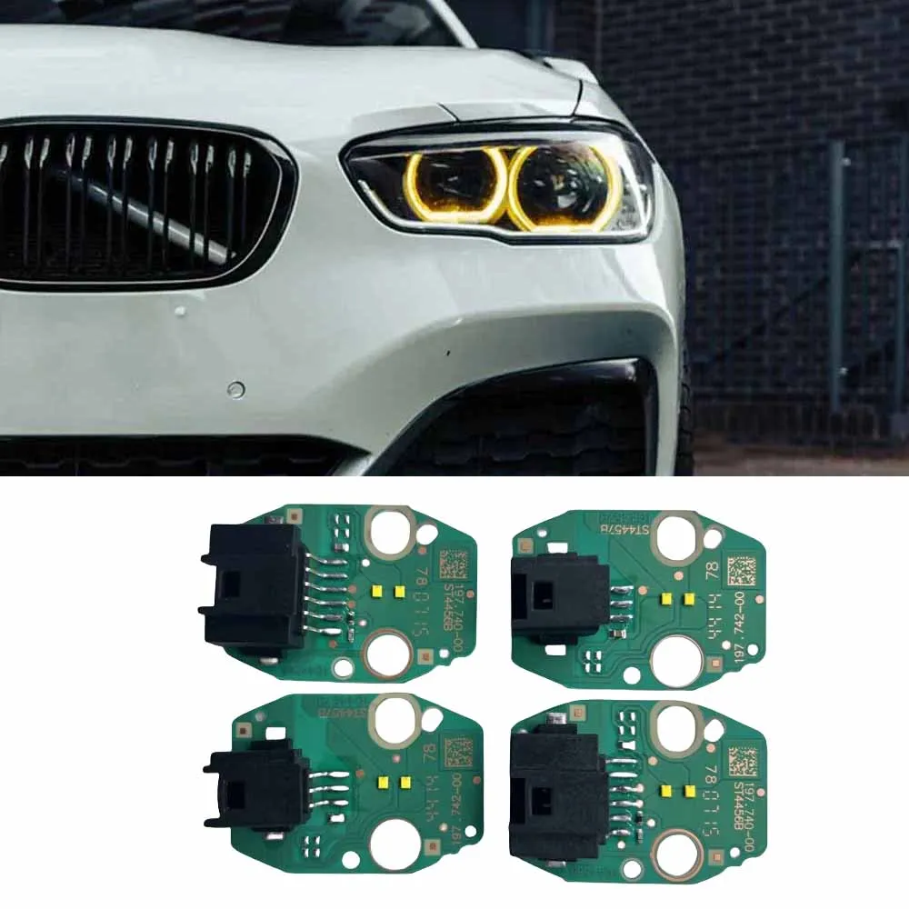 

For BMW 1 series Angel Eyes Yellow DRL LED Boards 2016-2019 F20 F21 LED Headlight 63117428425 Daytime Running Light Yellow