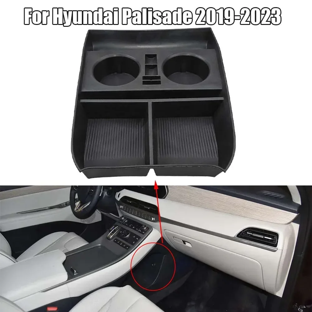 Enhance Your Driving Experience With This ABS Black Armrest Console Central Storage Box For Hyundai Palisade Space Saving Design