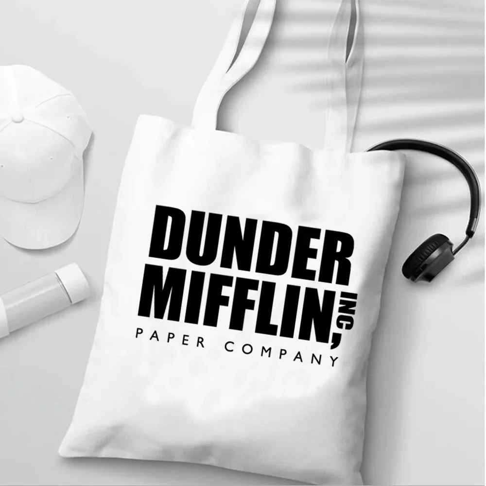

The Office Tv Show Dunder Mifflin Paper Company Bolsa de compras Bolsa de reciclaje Bolso de lona ecológica Bolsa de yute Recic