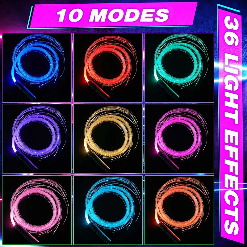 Disco Dance Whip Party  360° Swivel LED Fiber Optic Whip Rechargeable Fiber Dancing Whips Glowing Light Sparkle Flow Toys Music