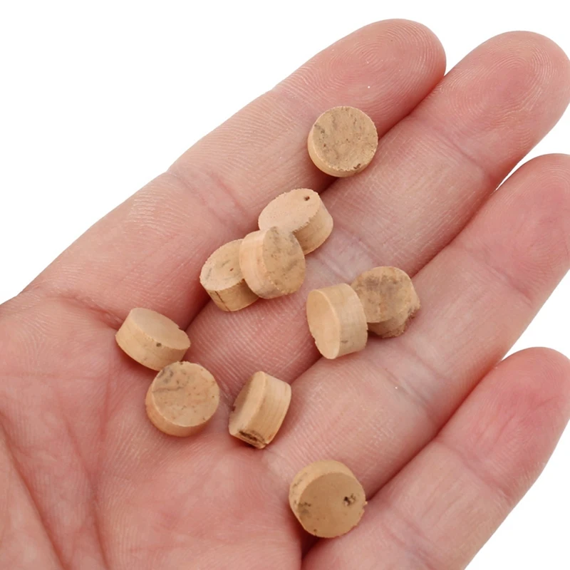 100Pcs Water Key Water Key Spit Valve Cork Pad For Trumpet Trombone Repair Accessories Diameter 9Mm Thickness 4Mm