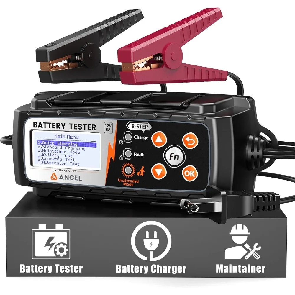 

BT521 Автомобильное зарядное устройство 3-в-1, с защитой от перезаряда и температурной компенсацией, ЖК-дисплеем