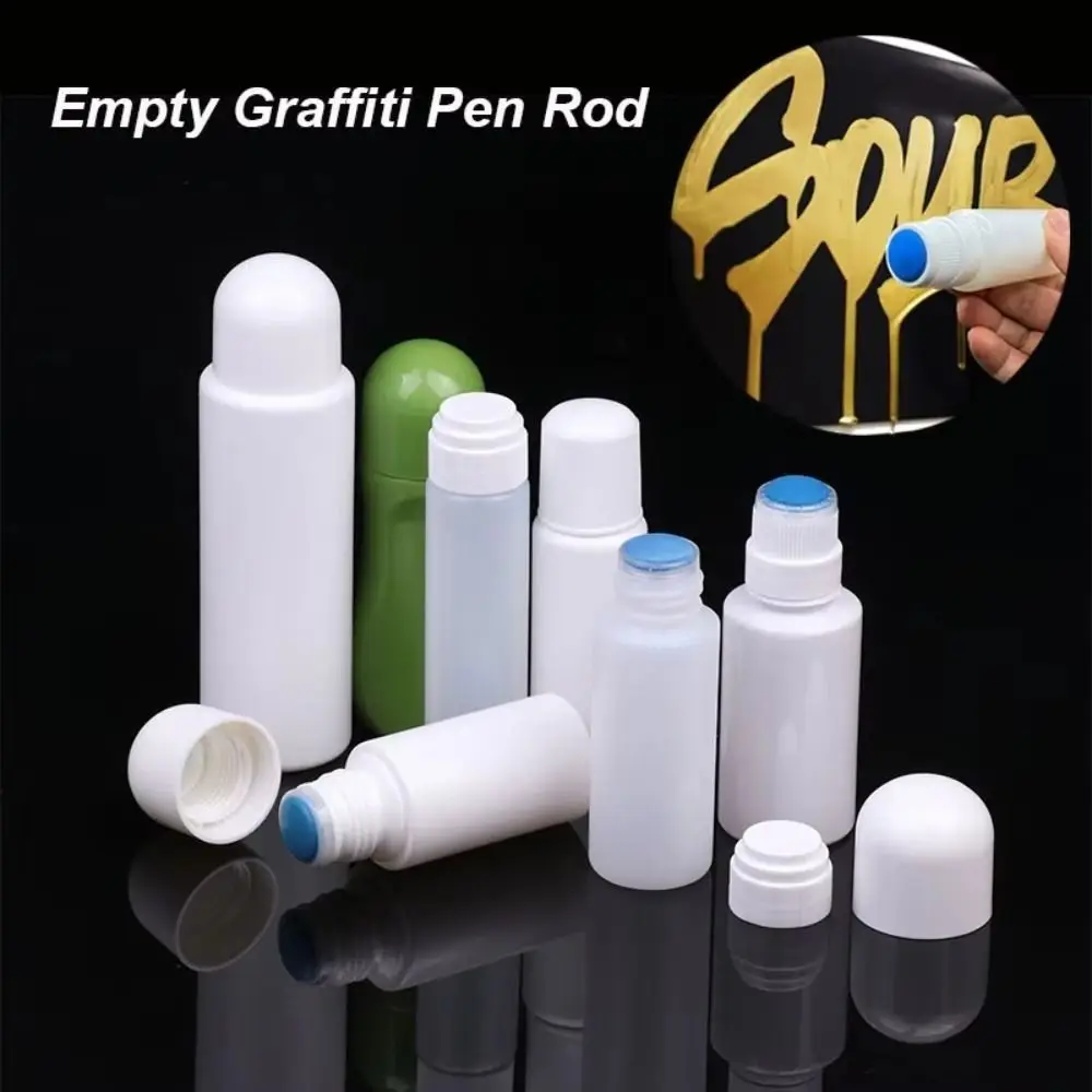 Plastic Graffiti Paint Pen Barrels Paint Pen Accessories Repeatable Use Empty Pen Rod Round Head DIY Flowing Pen Tube