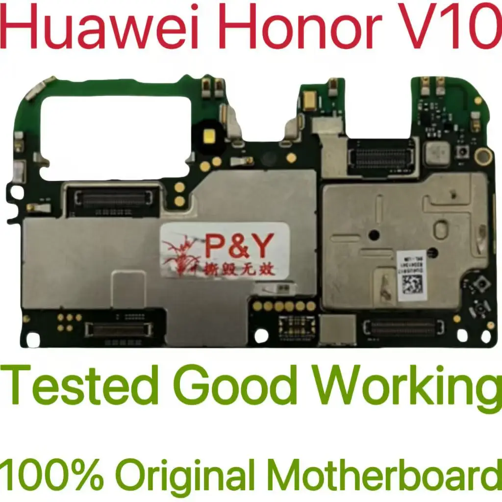 Global Version Original Unlocked Motherboard for Huawei Honor V10 Tested Circuit Plate Main Logic Board for Huawei Honor V10
