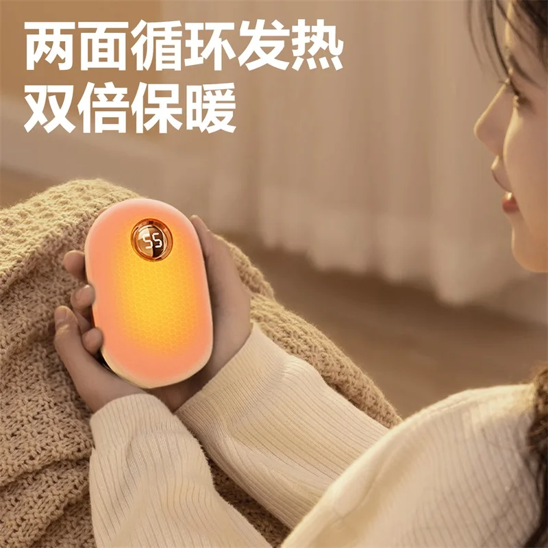 Plush Hand Warmer and Power Bank 2-in-1 Self Heating Baby Warmer, Female Handheld Hand Warmer, USB Portable for Keeping Warm