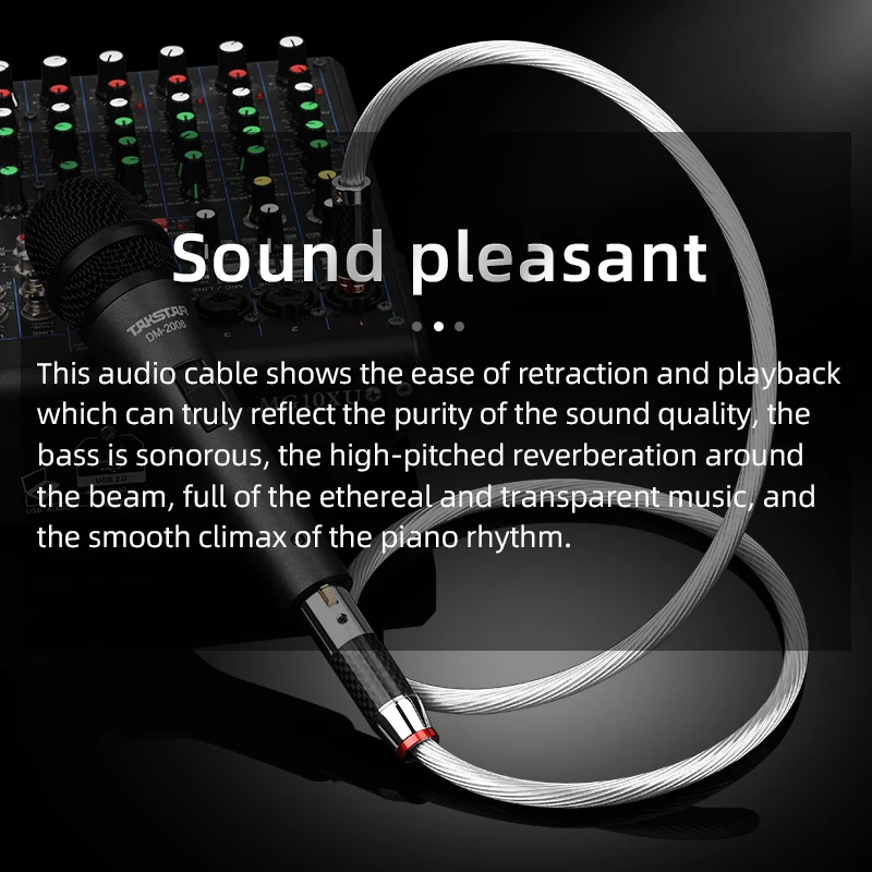HiFi 6.5mm TRS Jack to XLR Cable OCC Silver Plated 12 Stand Spiral Weave Audio Cable for Professional Sound Transfer