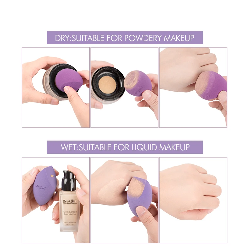 IMAGIC 16-Colors Makeup Sponge Tools Face Beauty Cosmetic Foundation Powder Puff Wet and Dry Use gąbka do makijażu косметика