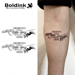 Boldink Memento Mori Hand Temporary Tattoo,Lasts To 15 Days New Technology Magic Waterproof Semi Permanent Sticker.