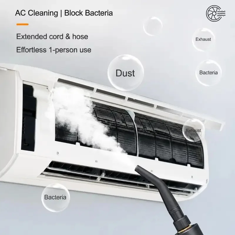 110V Portable Handheld Steam Cleaning 2500W High Pressure Cleaning Machine High Temperature Steam Cleaner Multiple Accessories