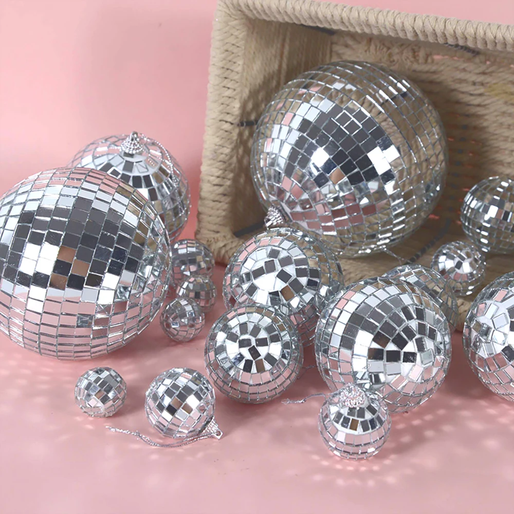 2–10 cm Spiegel-Disco-Kugel, 70er-Jahre-Party-Dekorationen, reflektierende hängende Ornamente für Geburtstagsfeier, Kuchendekoration, Hochzeitszubehör – Detail 3