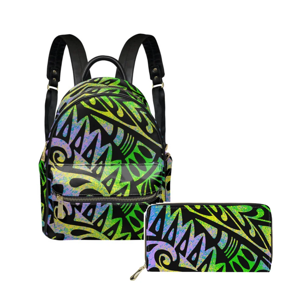 

Samoa Patterned Floral Print Women'S Backpack Women'S Purse Custom Polynesian Retro Art High Street Fashion Backpack