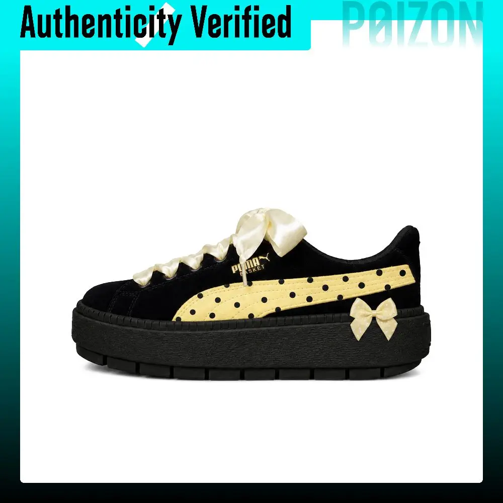 PUMA Platform Trace Skate Shoes Women's Low-top Yellow 372613-01(Team1823-LD)