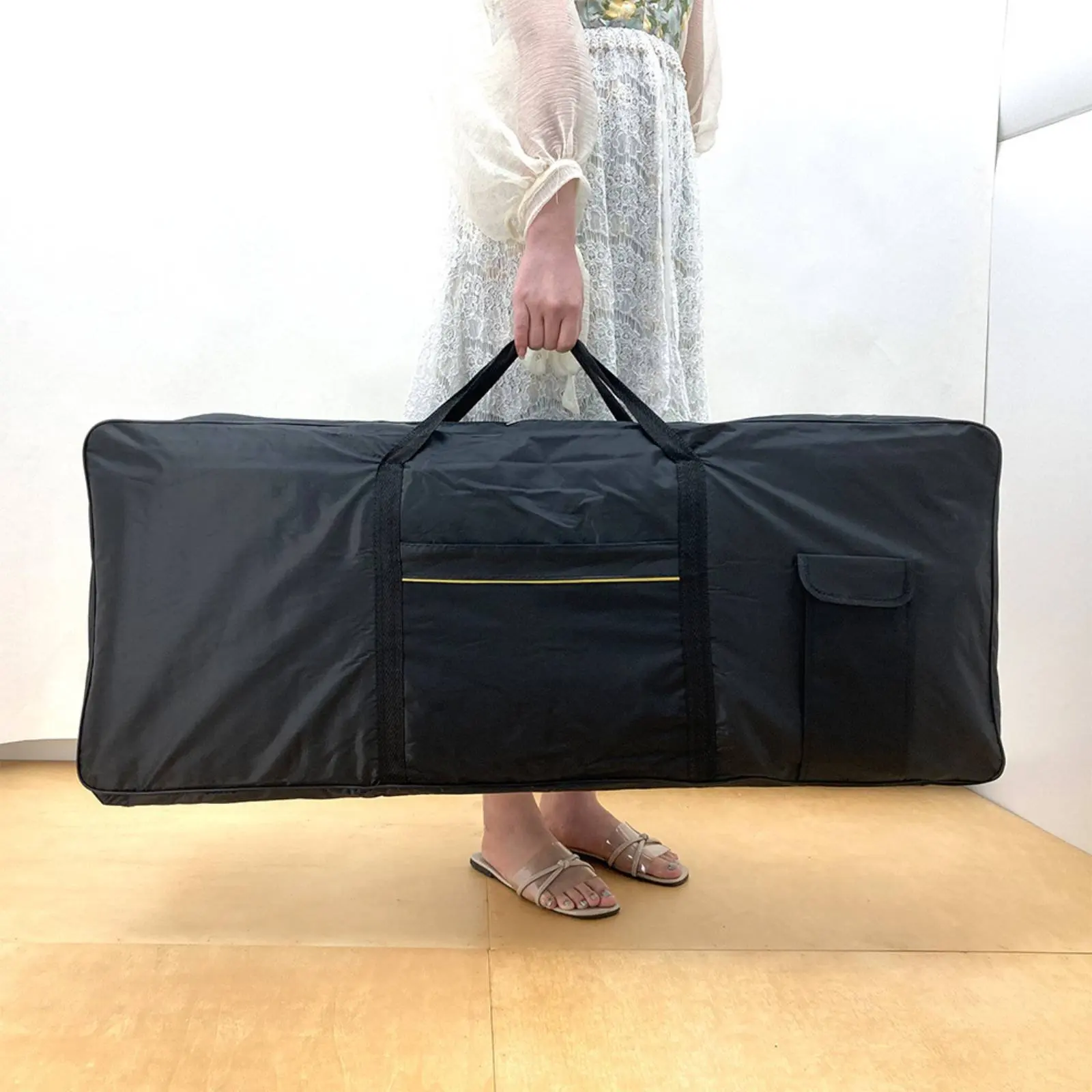 61 Key Keyboard Bag Sturdy 61 Key Keyboard Case Electronic Piano Carry Case Handle Front Pocket for Travel