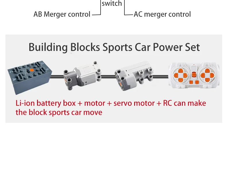 2,4G Fernbedienung Empfänger Komponente Programmierbare Sprayer Motor Teleskop Schubstange Musik Box Power Teile Baustein LED – Detail 7