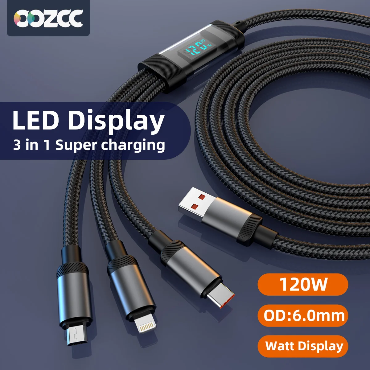 Oozcc 6A 120W 3 In … - image