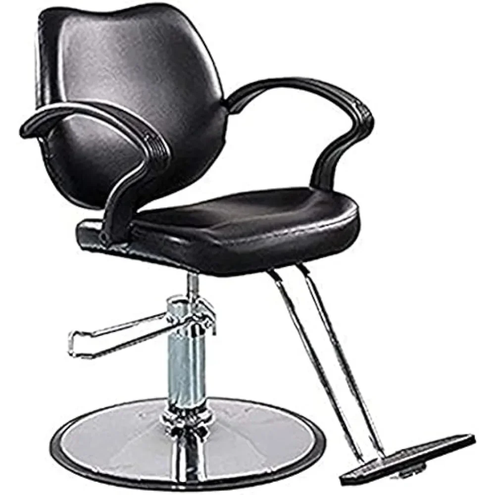 

Salon Furniture for Beauty Salon Chair for Hair Stylist Black Chair With Wheels Rolling Professional Barber Swivel Commercial