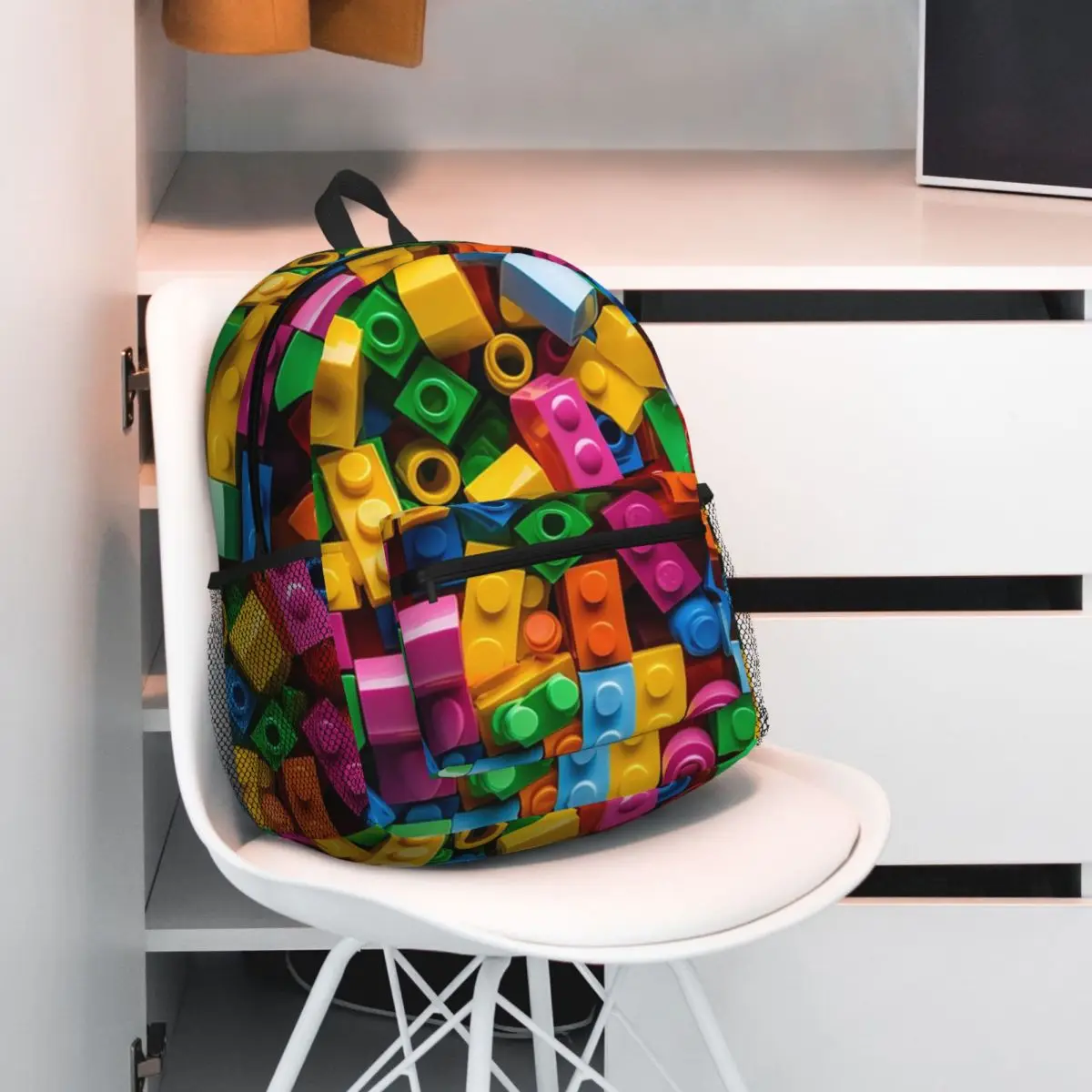 Lego Texture 2 Backpack Daypack Large Capacity Children BookBag School Bag Shoulder Bags for Men Women