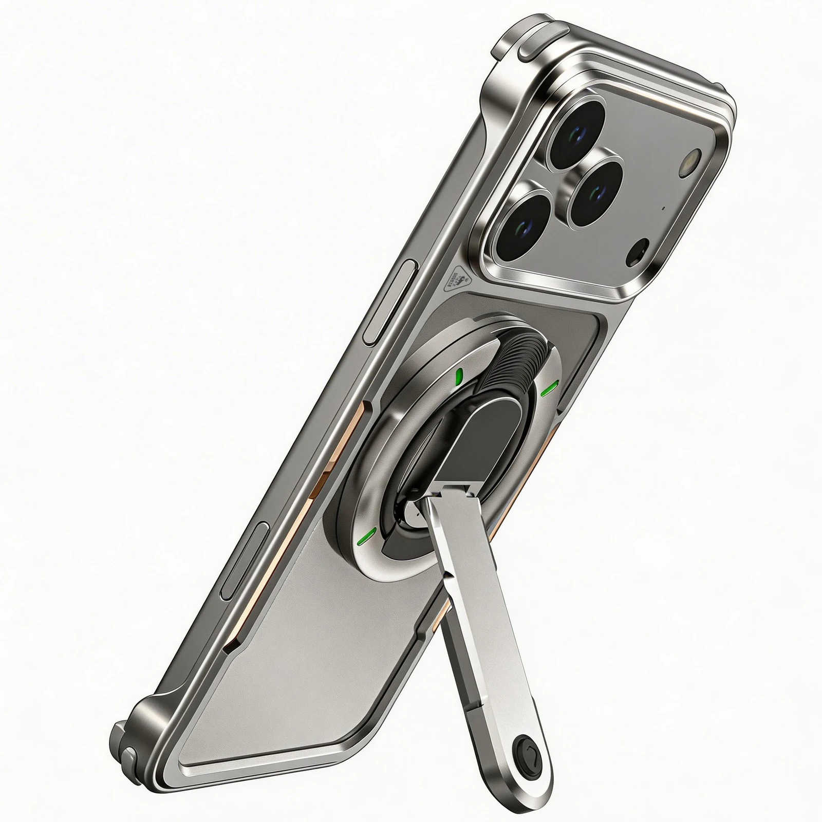 Conlez For iPhone 17 Pro Max Case MagSafe Kickstand Metal Frame Case for Ultra-Strong Magnetic ring, Adjustable Kickstand