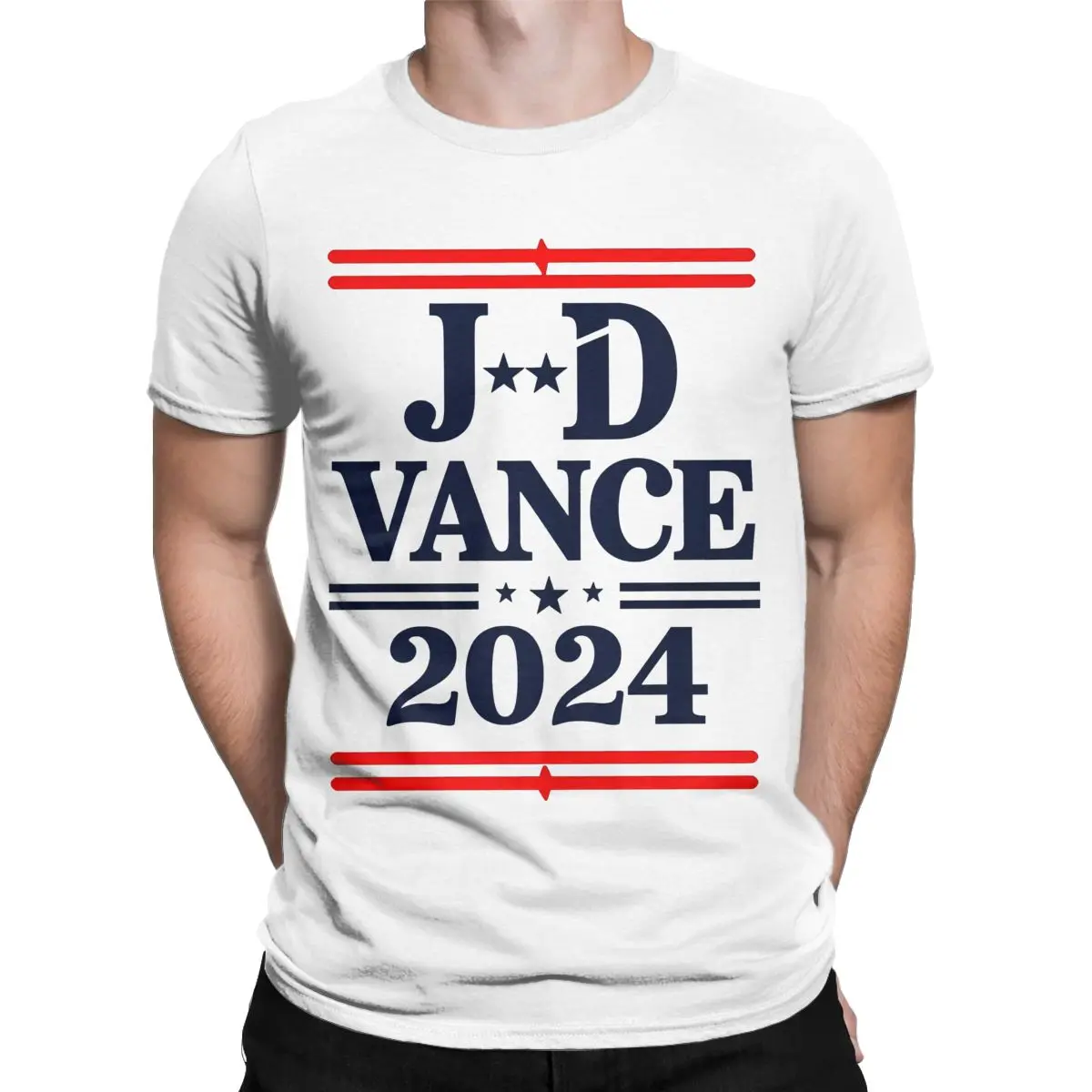 J D Vance 2024 Trump Vice President Outfit T-Shirts for Men Women Novelty Cotton Graphic Printing Tee