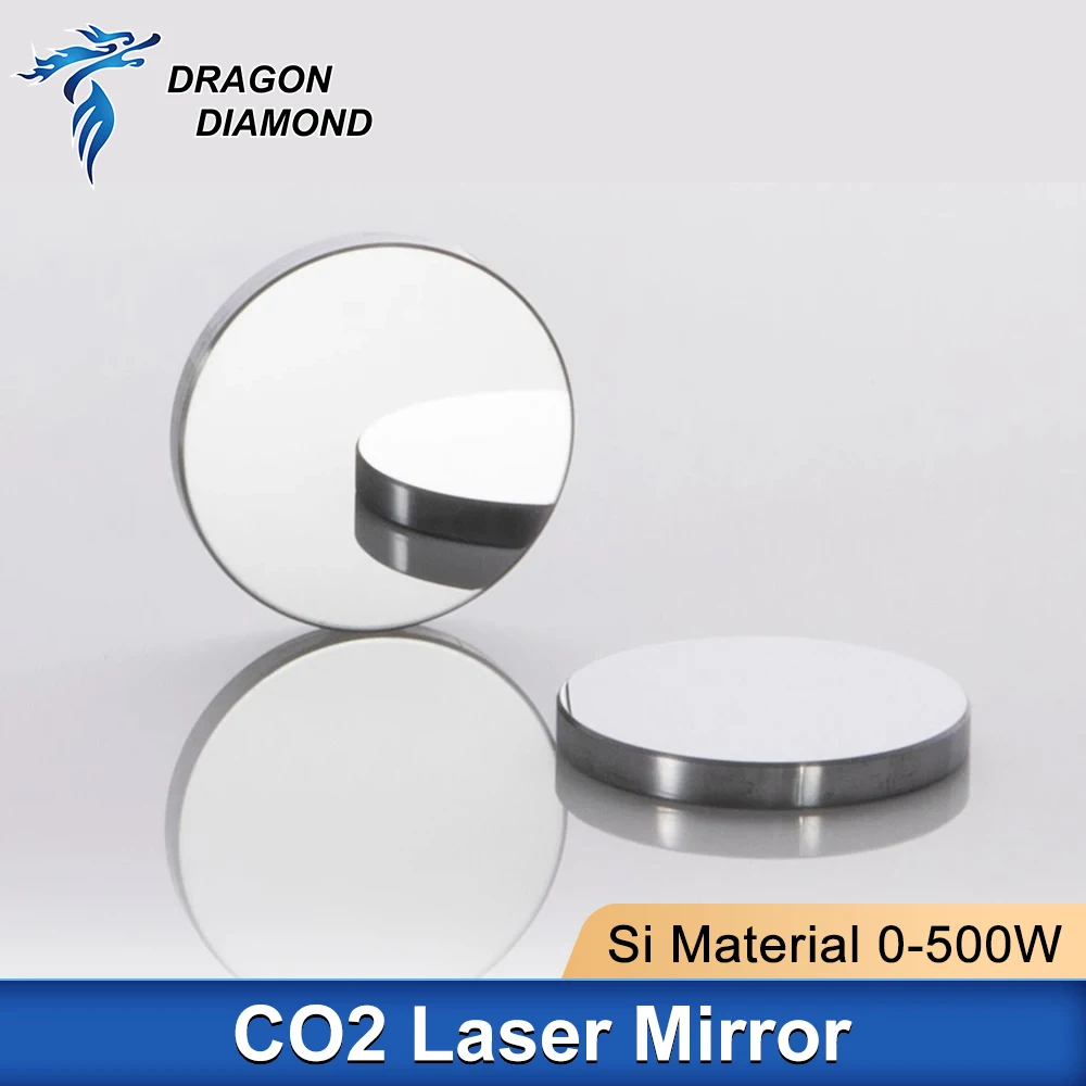 Co2 Laser 500W Si Reflective Mirrors Refiectivity 99.6% Black-Coating Reflector Lens for CO2 Laser Engraver High Quality