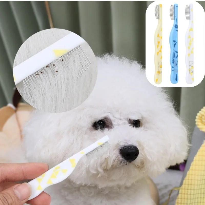 

Small Curved Pet Comb for Precise Local Grooming, Mini Facial Brush for Dogs Cats, Gentle Hair Care for Sensitive Areas