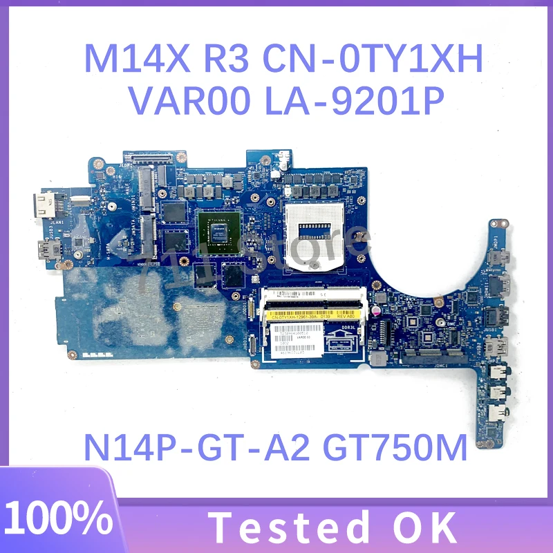 

Mainboard CN-0TY1XH 0TY1XH TY1XH For Dell Alienware M14X R3 Laptop Motherboard VAR00 LA-9201P N14P-GT-A2 GT750M 100% Full Tested