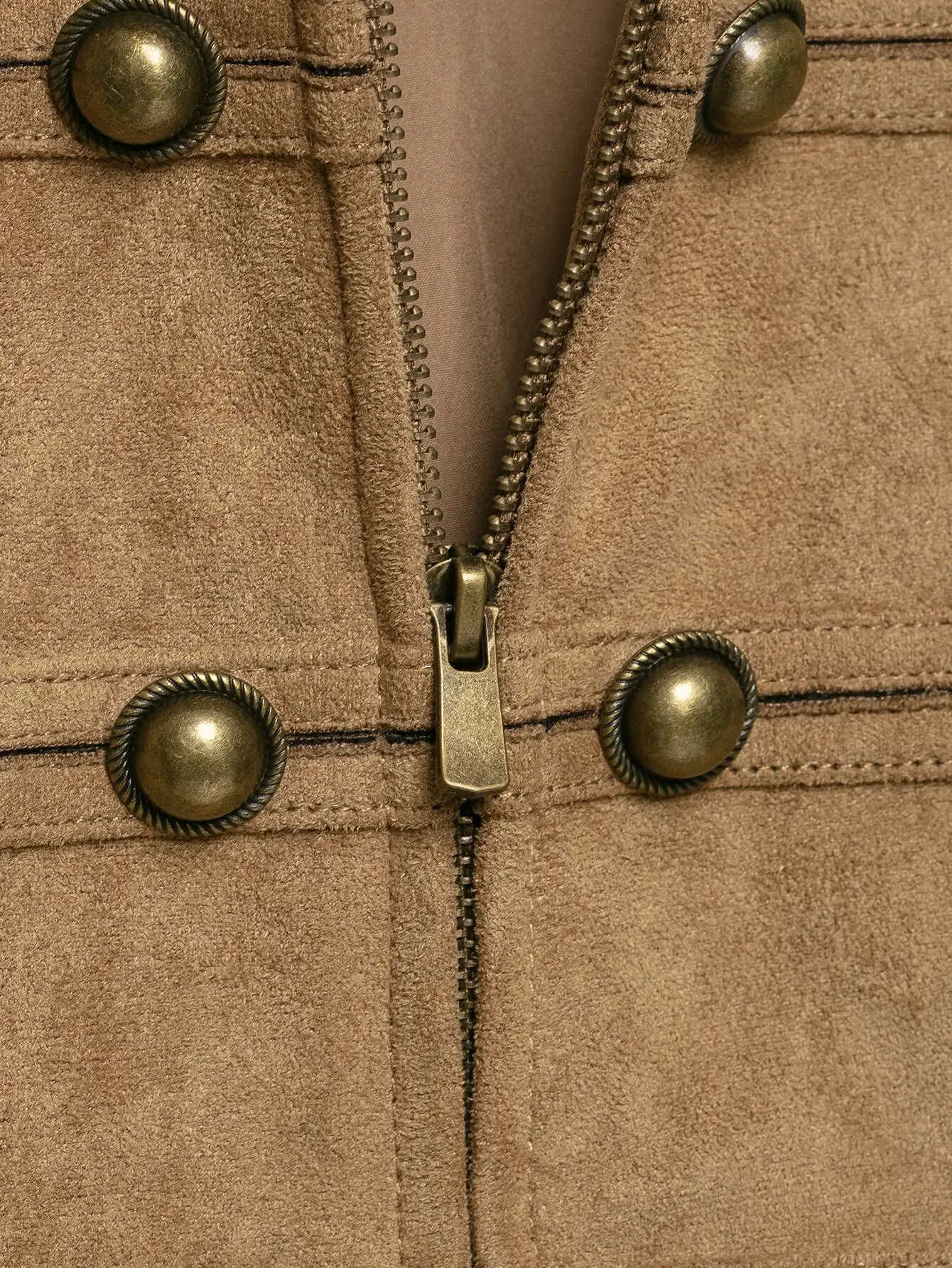 Herbst Damen Stehkragen Doppelreihige Jacke 2026 Neue Schlanke Kurze Langarm Damen Reißverschluss Slim Fit Mantel Lässig Chic – Detail 8