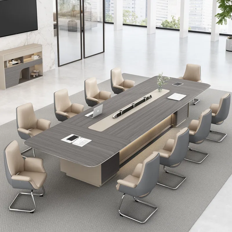 Simple modern long table office rectangular reception meeting room tables and chairs