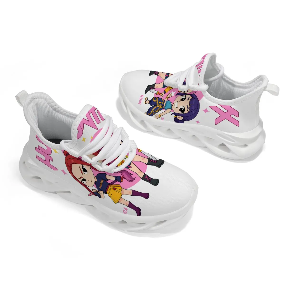 أحذية رياضية بيضاء للأطفال تتميز بتصميمات كرتونية رومي زوي أحذية سلة للفتيات مجموعة أحذية رياضية مكتنزة غير رسمية Zapatillas De Deporte #6