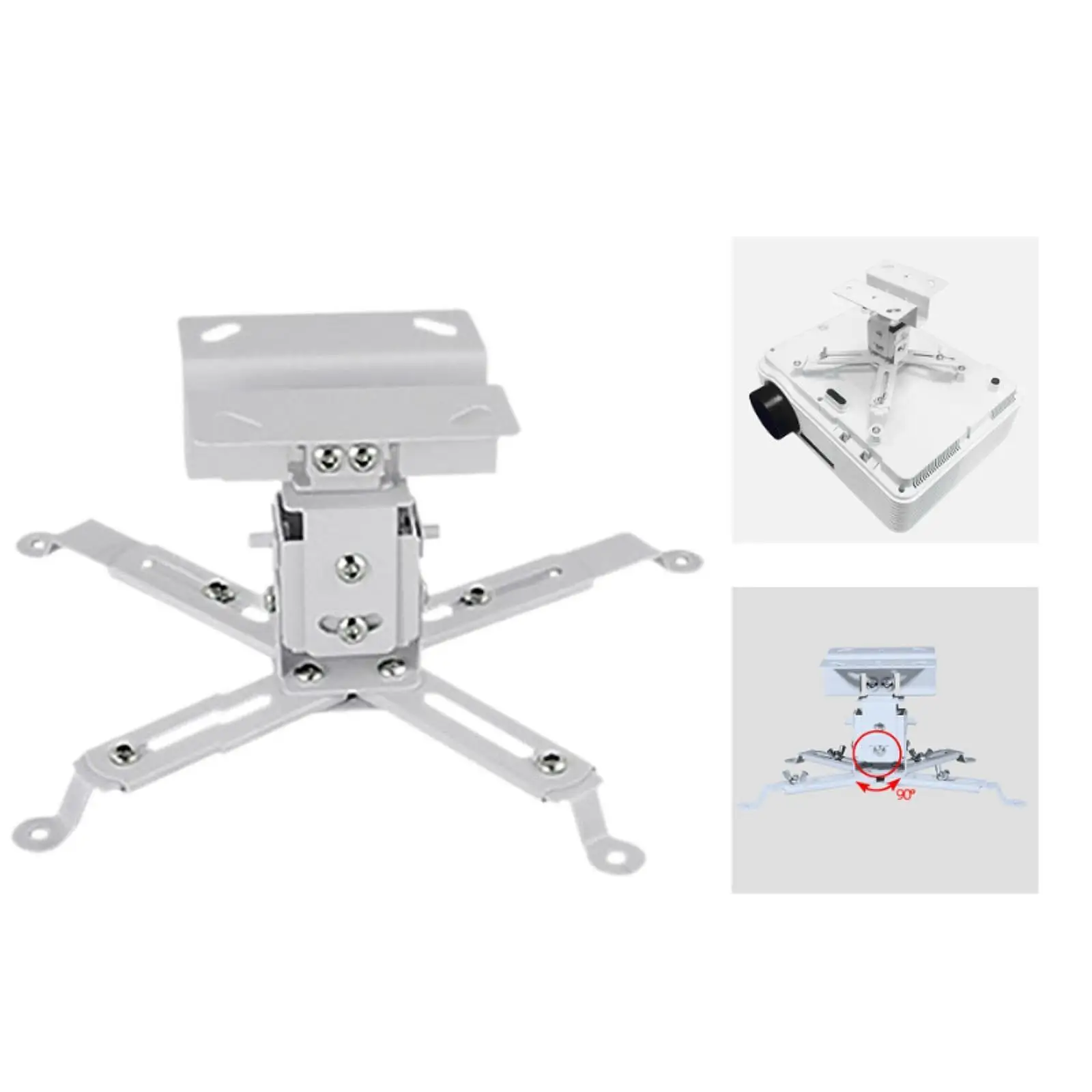 Projector Mount Kit Projector Accessories 90° Rotating Effortless Installation Wall Hanging Bracket for Office Home Theaters