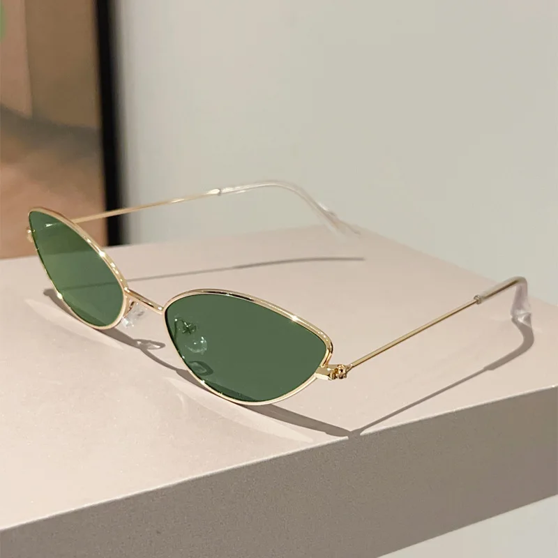 OEC CPO Vintage Metall Cat Eye Sonnenbrille Frauen Kleine Rahmen Luxus Marke Sonnenbrille für Weibliche Polychrome Shades UV400 Brillen – Detail 15