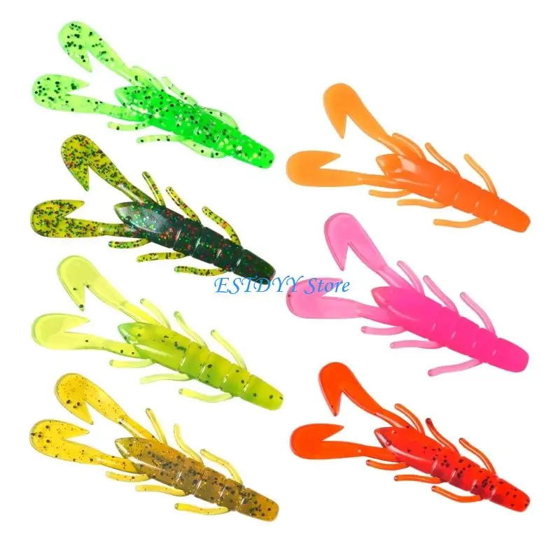 

G6DE 10pcs Shrimp Soft Baits Crawfish Lures for Trout Fishing Accessory Fishing Baits Lure 8cm 6g Artificial Swimbait