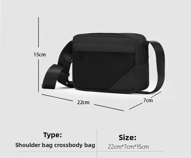 New Oxford Cloth Men's Single-shoulder Bag, Large-capacity Water-resistant Crossbody Bag, Casual Travel Bag, Loose Change Bag
