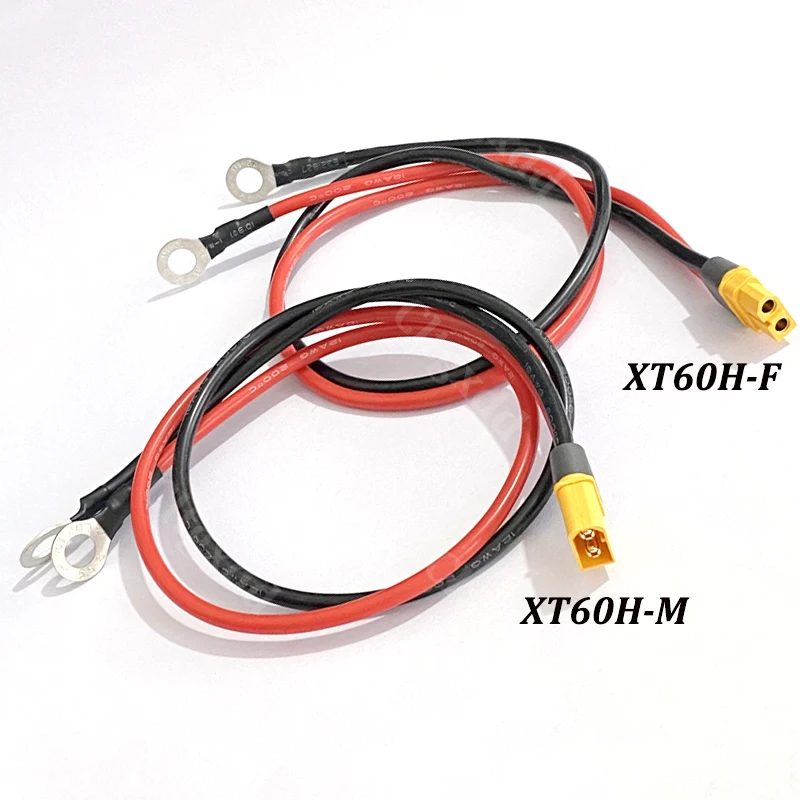 XT60 Stecker und Buchse - 8mm O-Ring-Anschluss 50cm AWG12 Weiches Silikonkabel für RC FPV UAV Lithium-Batterie ESC Ladetest – Detail 3