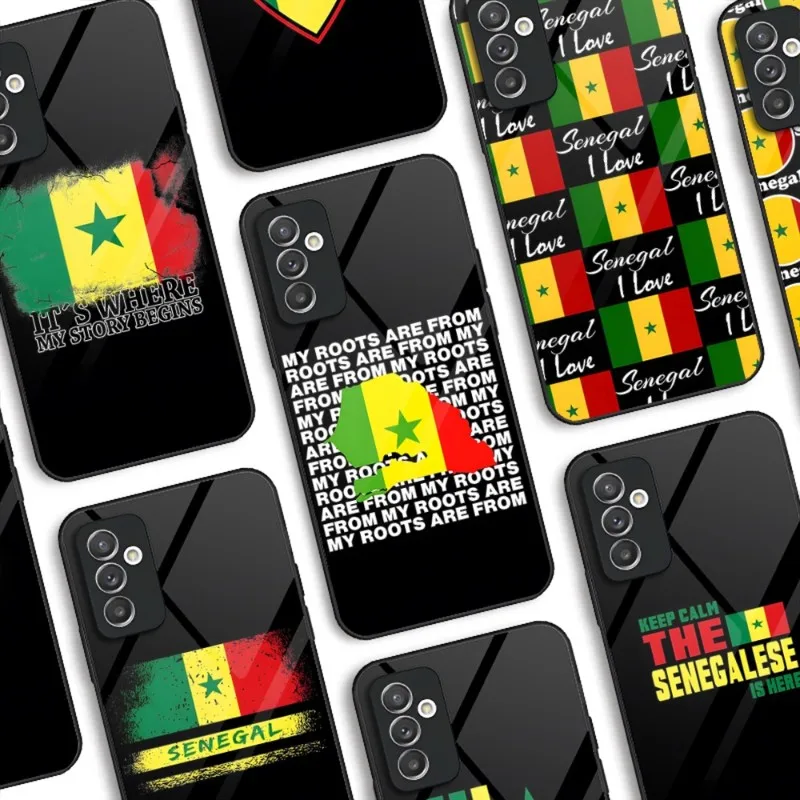 Senegal Flag Phone Case Tempered Glass For Samsung A52 A51 A22 A12 A32 A42 S22 S21FE S20 Ultra Note 20 10 Pro Plus Cover