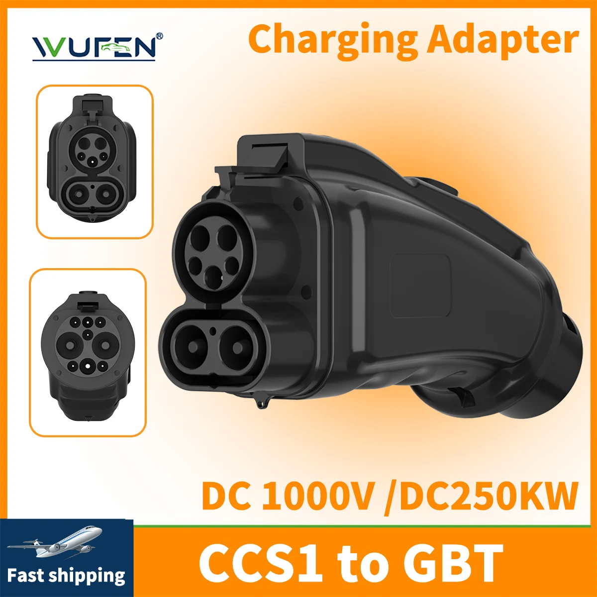 

Автомобильный адаптер WUFEN EVSE CCS1 to GBT BYD, комбинированная зарядная станция постоянного тока от 1 до GBT, 1000 В, 250 кВт для китайских автомобильных брендов