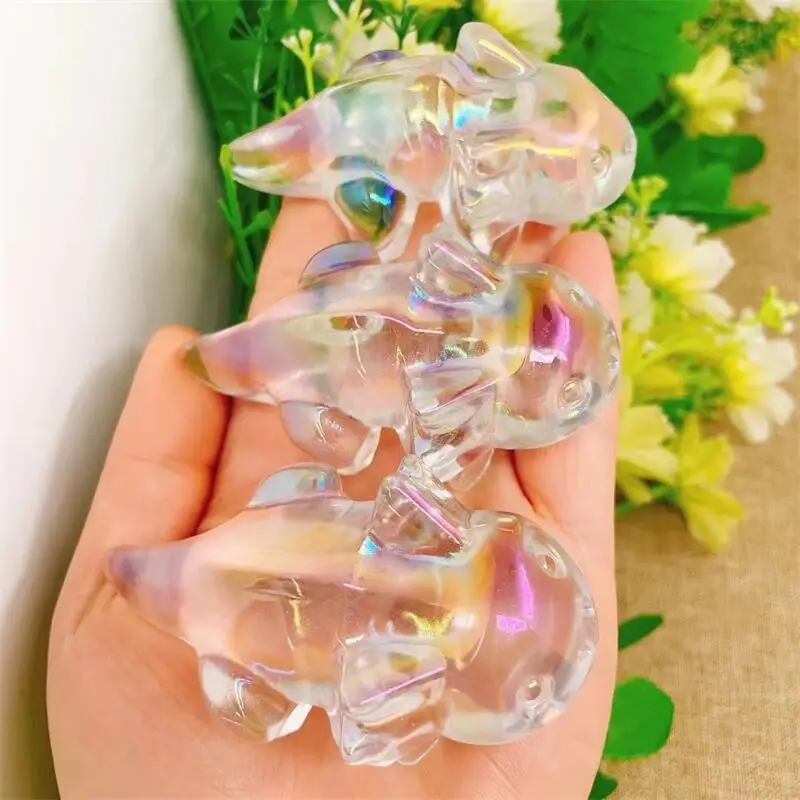 Natural Aura Quartz Salamander Carving Reiki Healing Fengshui Stone Gift Home office Decoration giftd 1PCS