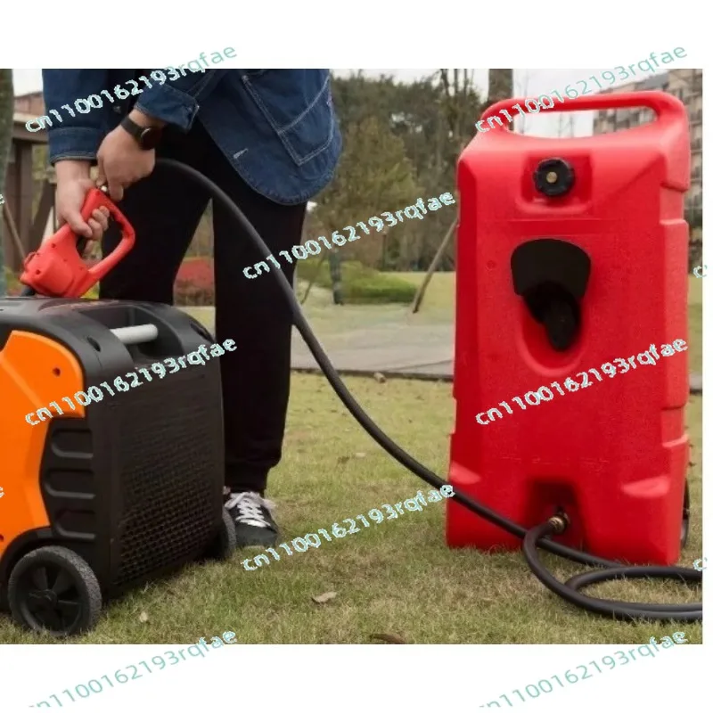 Fuel Storage Fluid Diesel with Pump 14 Gallon Portable Gas Tank on Wheels
