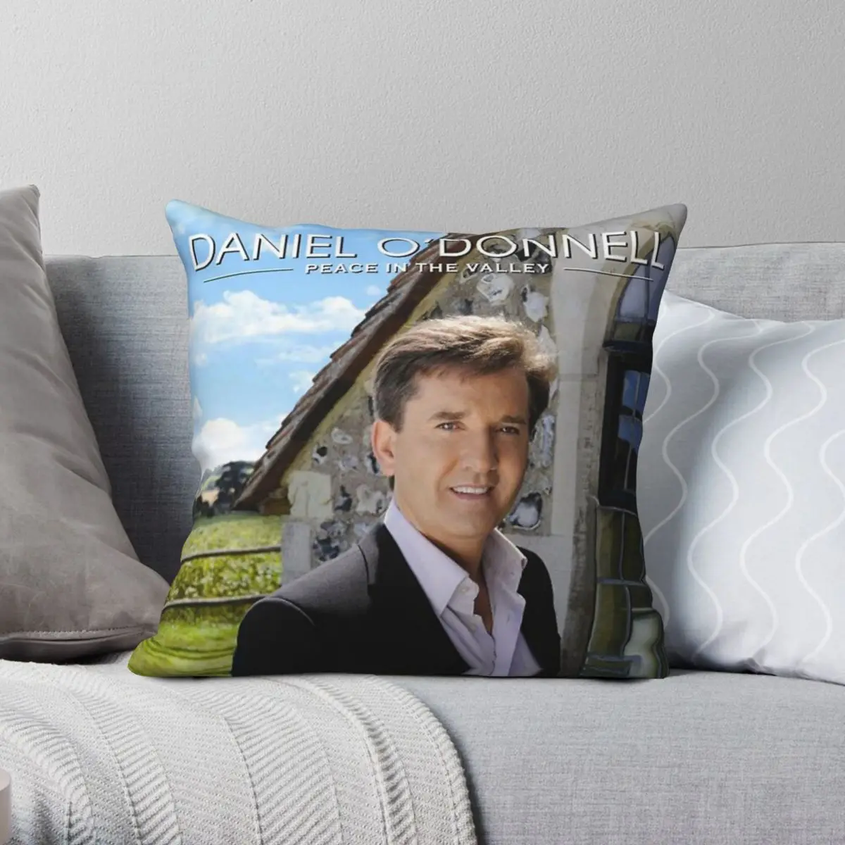 Daniel O'Donnell Peace In The Valley Square Pillowcase Polyester Linen Velvet Creative Zip Decor Pillow Case Room Cushion Case