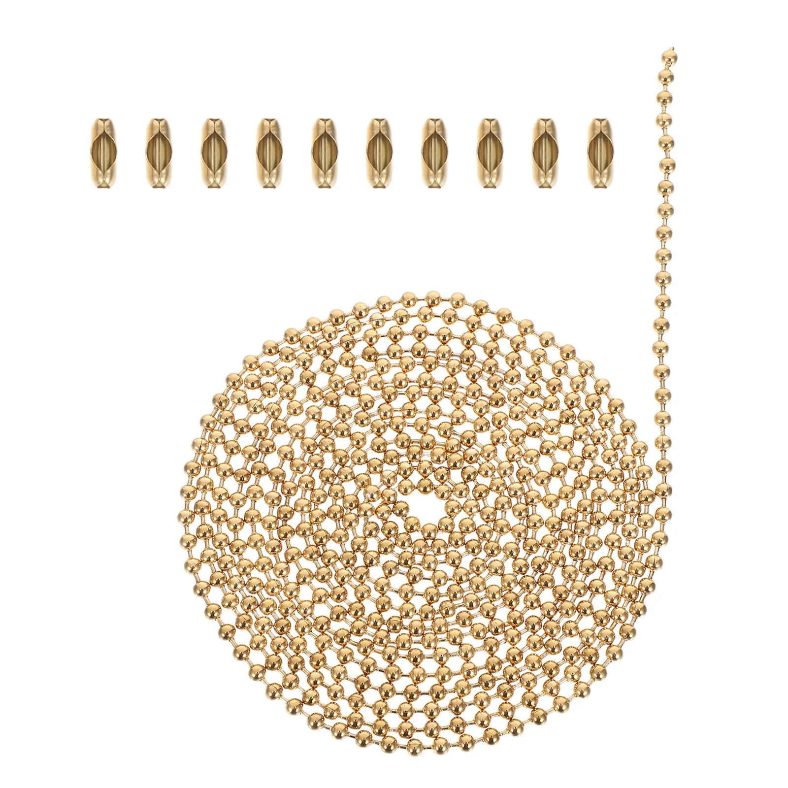 

2 Meter Stainless Steel Beaded Pull Chain Extension for Ceiling Fan Light Fixture Decorative Chain Accessory Replacement Parts