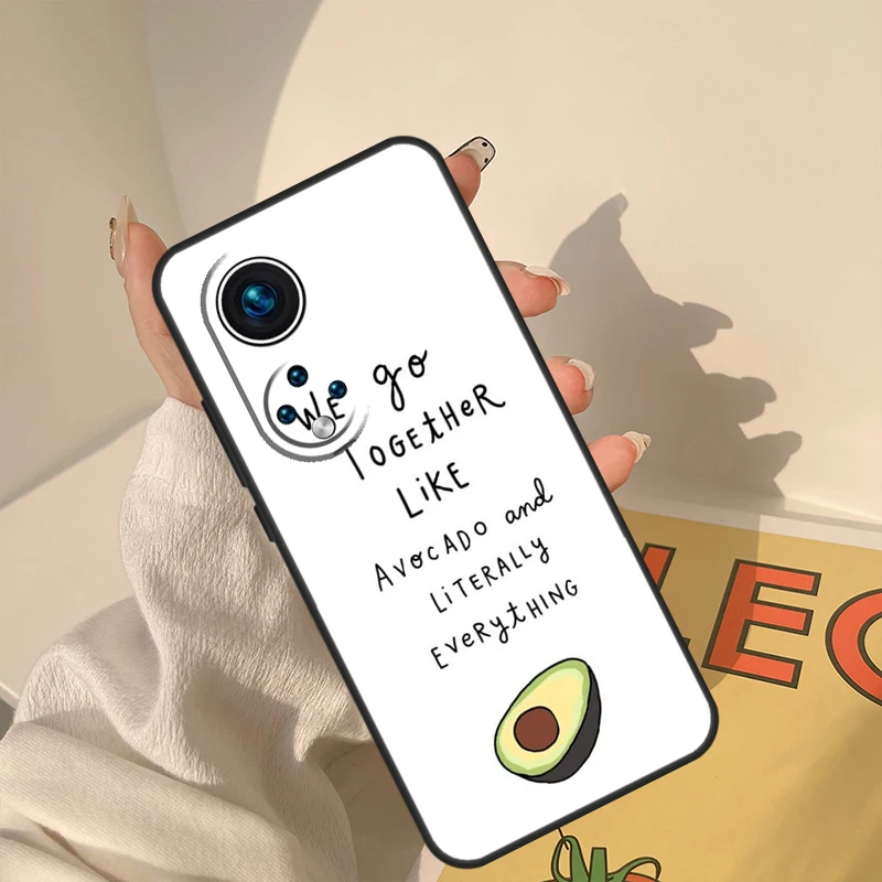 Funny Avocado Quotes Case For Huawei Honor X8a X8 X7 X9a 50 70 90 Magic5 Lite P40 P20 P30 P60 Pro P Smart Cover