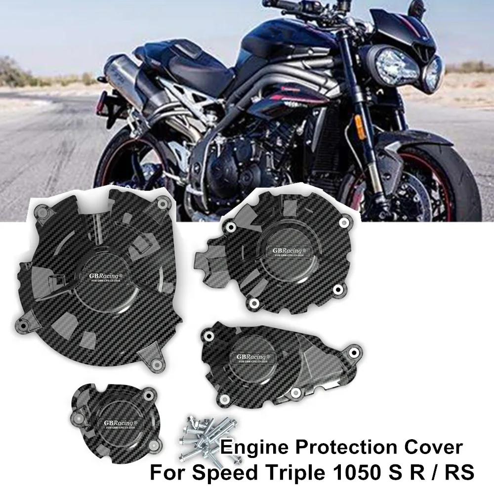 

Motorcycle Engine Cover Sets Bonnet Protector Engine Cover For Triumph Speed Triple 1050 S R RS 2016 2017 2018 2019 2020