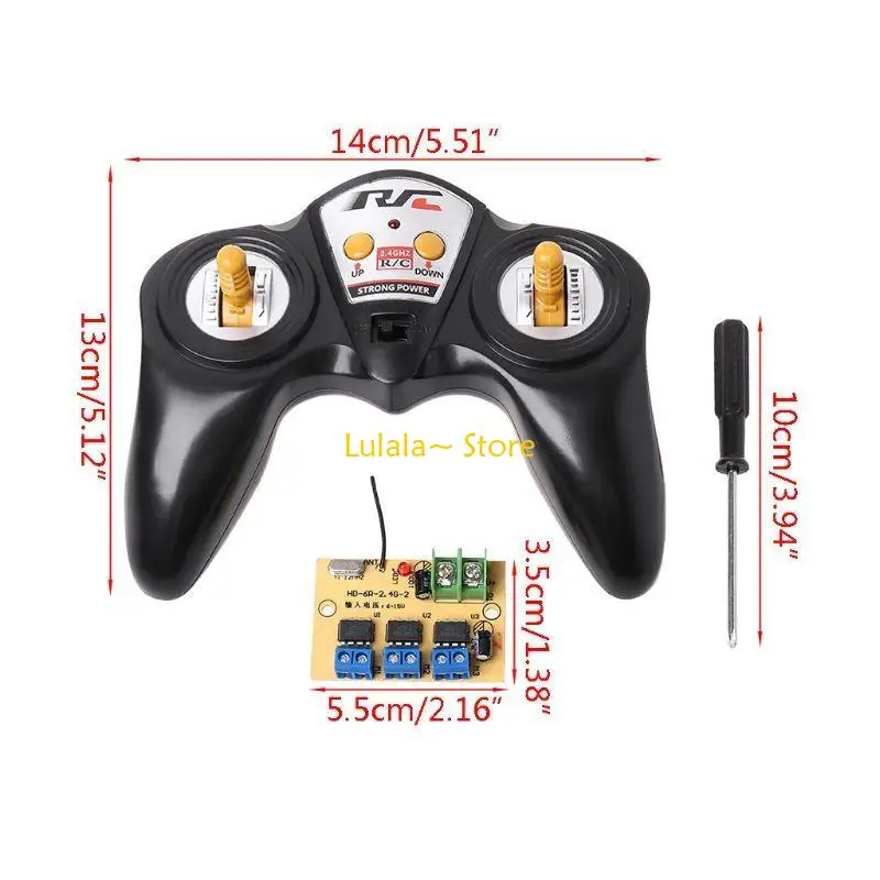Y4QA 6CH Control remoto potencia 2.4G 50 metros con receptor 6-15v para coche modelo Sh