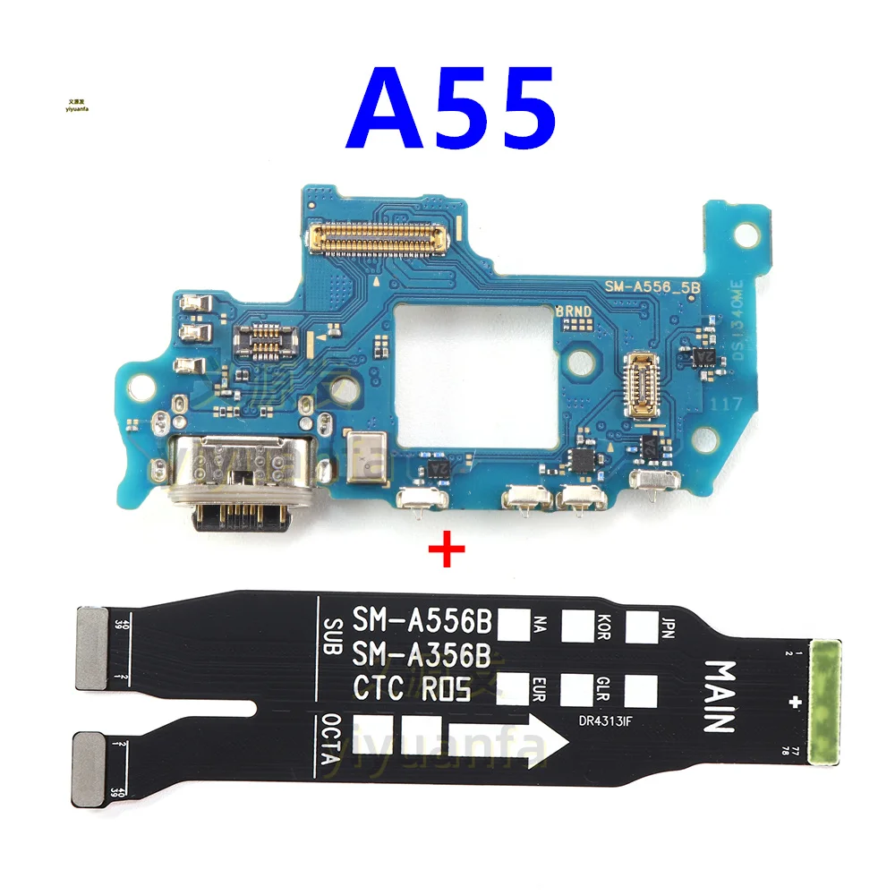 

For Samsung Galaxy A55 A556V A556B A556E USB Type-C Micro Charger Charging Port Dock Connector Microphone Main Board Flex Cable