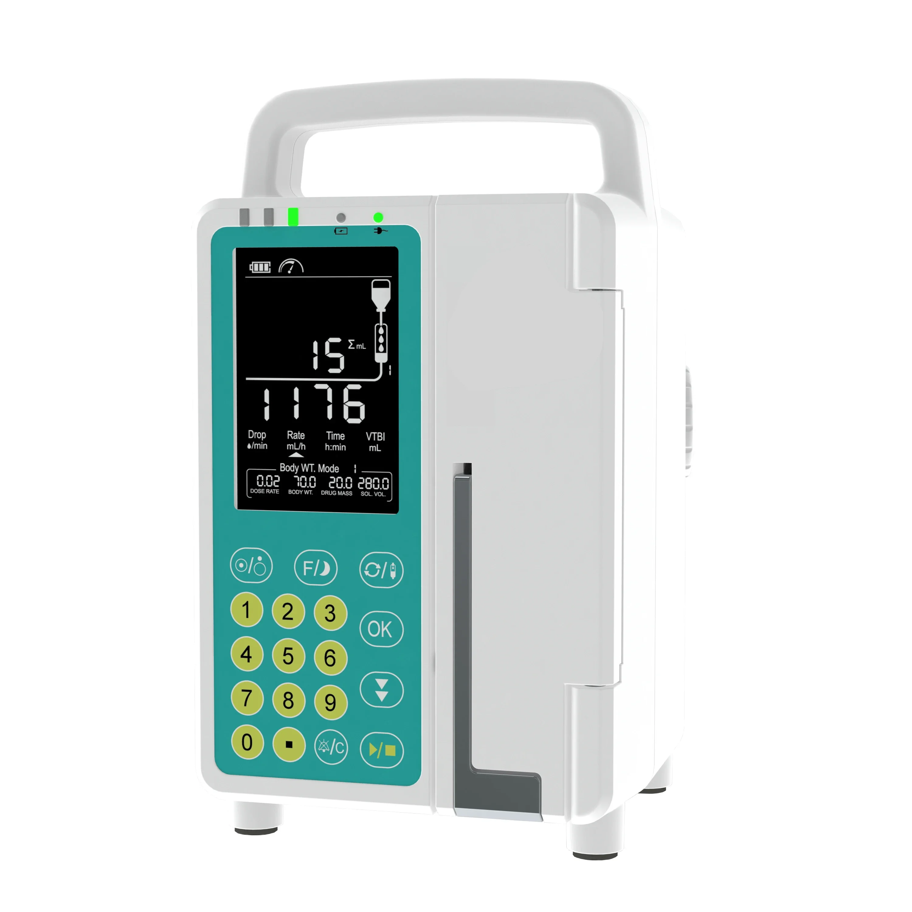 CE approved good quality portable LCD screen chemotherapy Peristaltic iv medical infusio pump for hospital