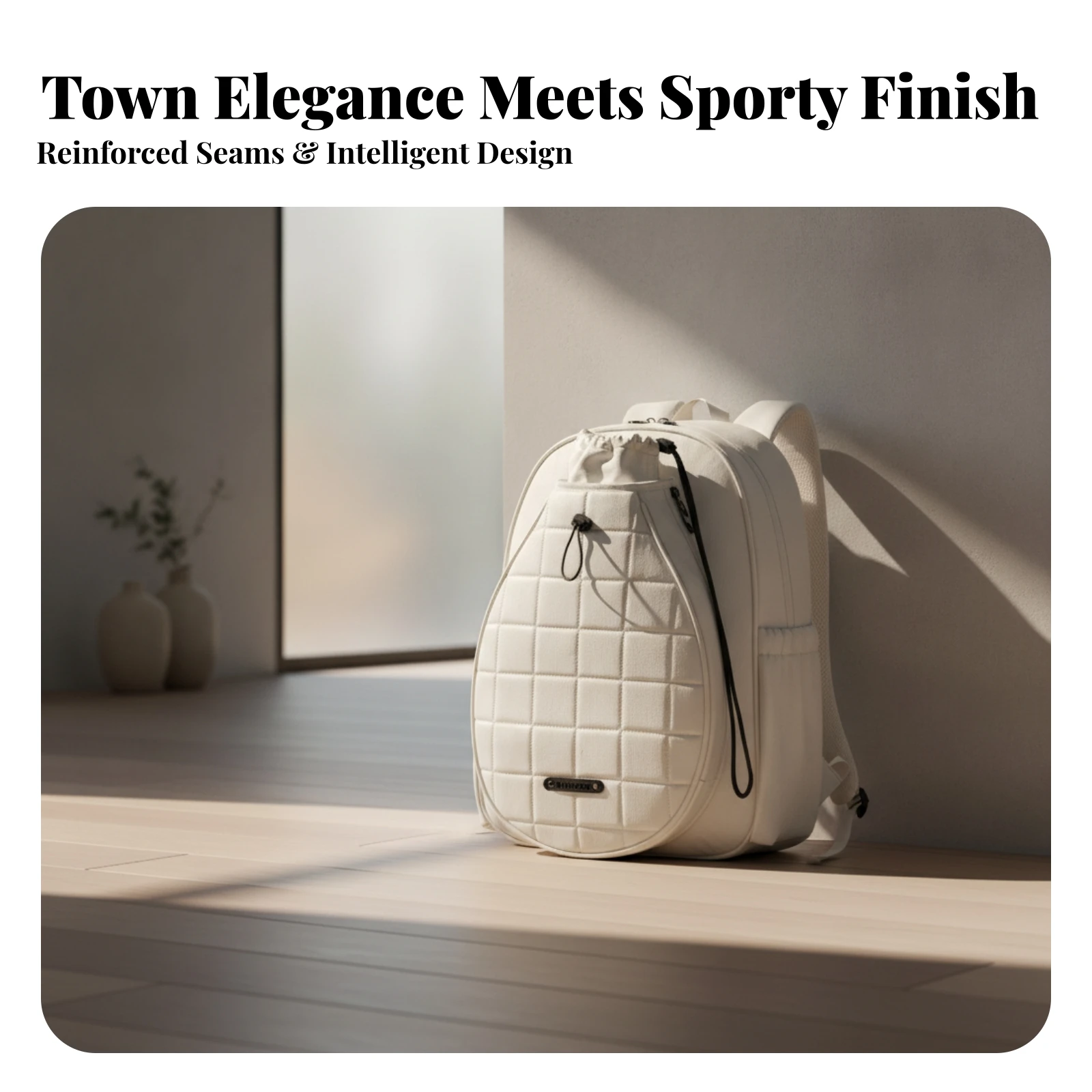 Tennis Backpack Sturdy Badminton Backpack Tennis Bag Spacious Racket Bag Cushioned for Athletes, Sports Training